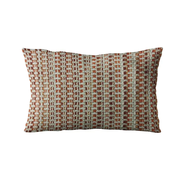 Plutus 26x22 x 26x22 Weave Stripe Luxury Throw Pillow in Multi-Color