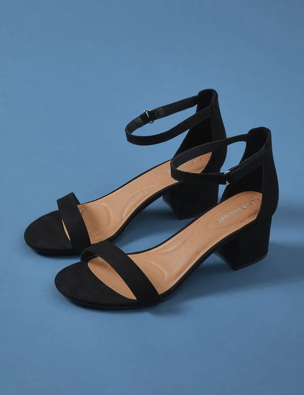 Plus Size Women's Block Heel Sandal - Size: 9W, Black, Lane Bryant