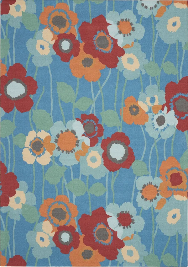 Nourison 10& x 13& Waverly Sun & Shade Bluebell Rectangle Area Rug
