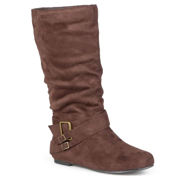 Journee Collection Women's Shelley-6 Wide-Calf Boot, Color: Brown, Size: 9.5