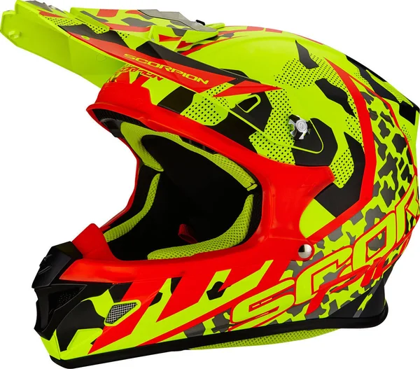 Scorpion Vx-21 Air Furio Cross Helmet, red-yellow, Size M