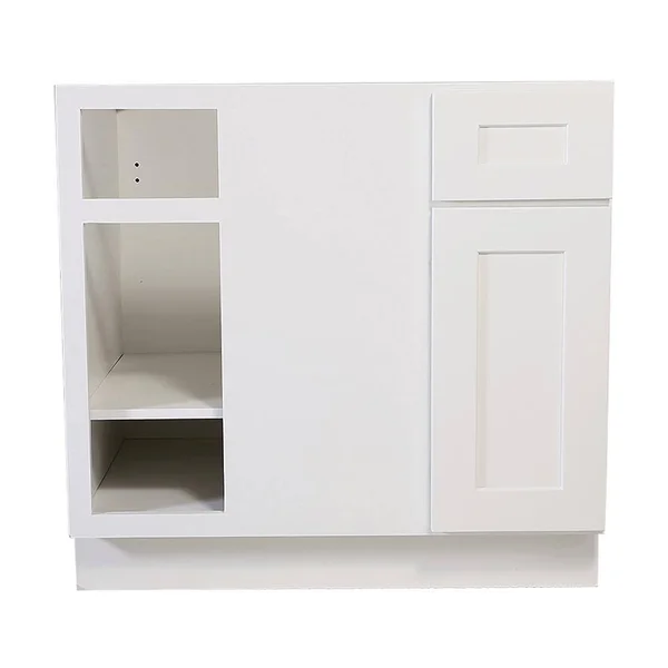 Design House Brookings 36x22 Fully Assembled Kitchen Blind Base Cabinet, White Shaker