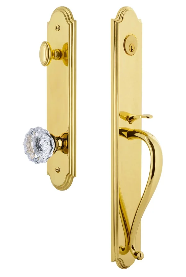 Grandeur Arc S Grip Dummy Handleset with Fontainebleau Knob