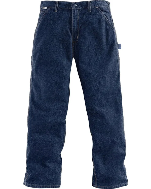 Carhartt Men's Flame Resistant Signature Denim Dungaree