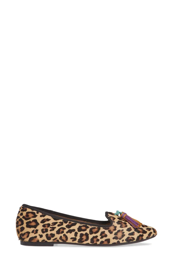 Hush Puppies Sadie Tassel Slip-On 8.5 Women's Leopard