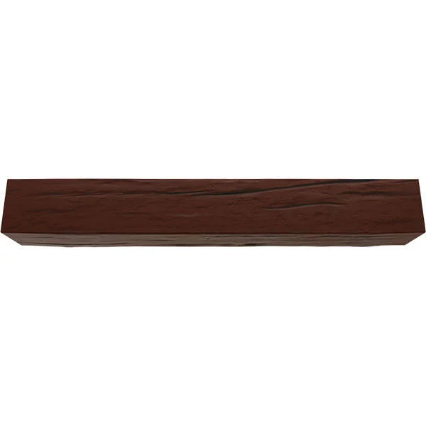 Ekena Millwork BMRW2C0060X060X120PE 6x22W x 6x22H x 10&L 2-Sided (L-beam) Riverwood Endurathane Faux Wood Ceiling Beam - Natural