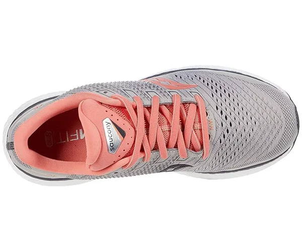 Saucony Women's Triumph 18 Running Shoes, Moonrock/Coral
