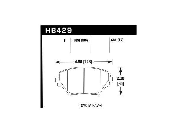 Hawk HPS Performance Brake Pads - HB429F-681