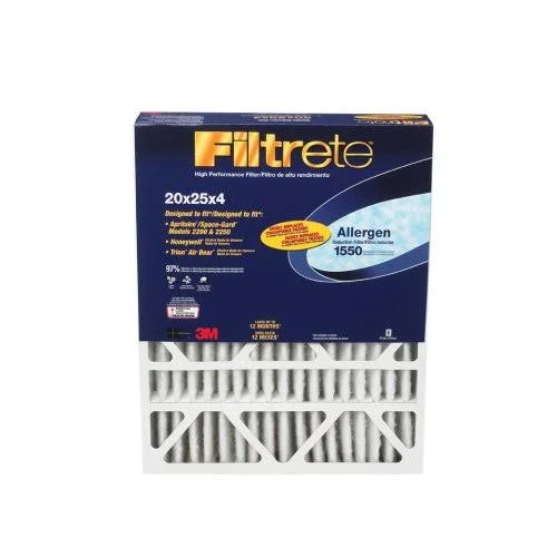Filtrete MPR 1550 20 x 25 4 4-3 8 Actual Depth Healthy Living Ultra Allergen Deep Pleat HVAC Air Filter 4-Pack