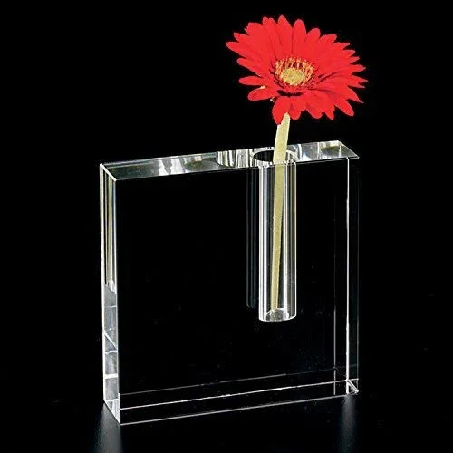 Badash Crystal H216 6 x 6 in. Block Bud Vase