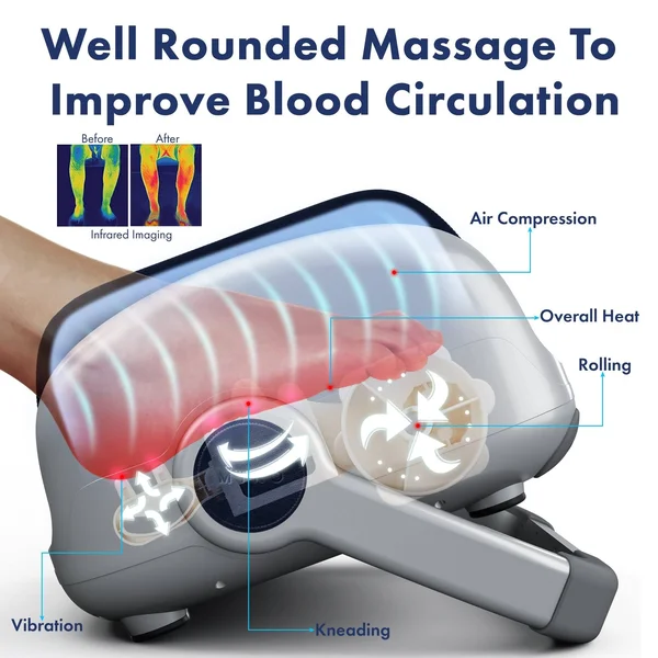 Miko Foot Massager Shiatsu Machine with Multi-Pressure Settings - Vibration, Deep-Kneading, Heat and Wireless Remote- Alleviate D