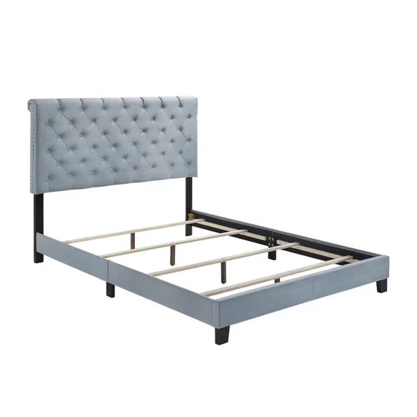 Coaster Warner Upholstered Eastern King Bed Slate Blue