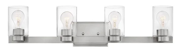 Hinkley Lighting Miley 4 Light Bath - Brushed Nickel/Clear - 5054BN-CL