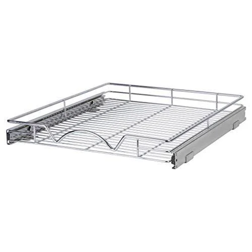 Richards Homewares 220110 Chrome One Tier 20x22W x 21x22D, Slide Out Kitchen Cabinet
