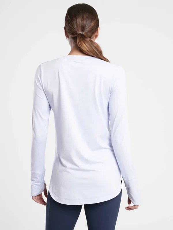 Athleta Women's Uptempo Top Bright White/ Serendipity Blue Plus Size 2x