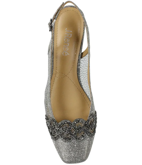 J. Renee Faleece Women's Shoes Pewter Glitter : 12 W