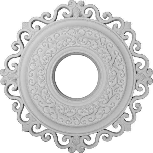 22x22OD x 6 1/4x22ID x 1 3/4x22P Orrington Ceiling Medallion (Fits Canopies Up to 6 1/4x22), Hand-Painted Pale Gold