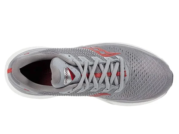 Saucony Men's Triumph 18 Running Shoes - Alloy/Red W, 11.5