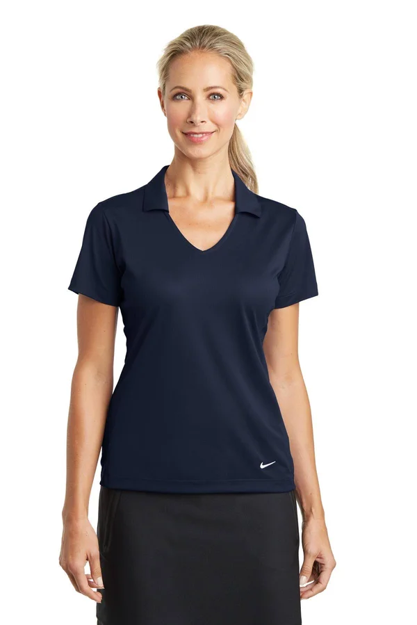 Nike Ladies Dri-Fit Vertical Mesh Polo. 637165 (Marine) M