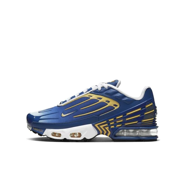 Nike Boys& Big Kids& Air Max Plus 3 Casual Shoes in Blue Size 5.0 - Leather