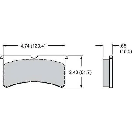 Wilwood 15E-6707K PolyMatrix Pad Set - 7416 E