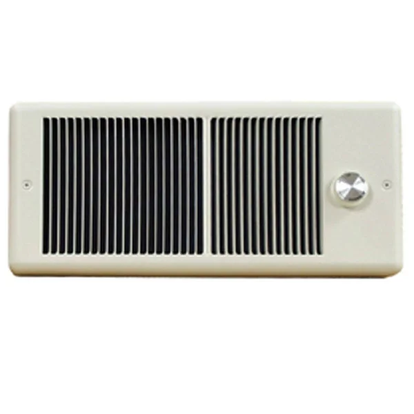TPI Low Profile Fan Forced Wall Heater with Wall Box, 1000W 120V White