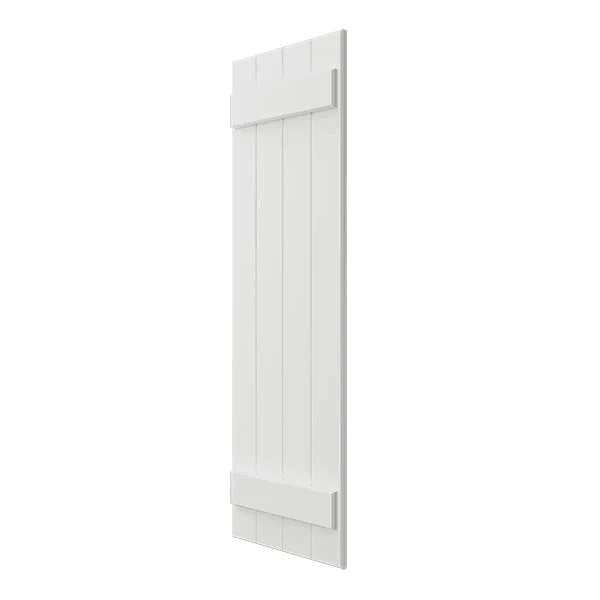 Ekena Millwork CWB15X032UNC 15x22W x 32x22H Exterior Four Board (2 Batten) Composite Board-n-Batten Shutters (Per Pair) - Unfinis