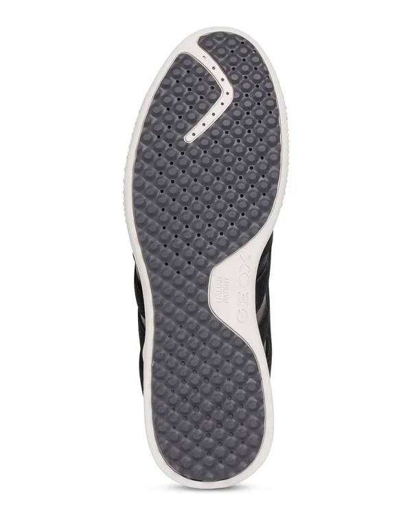 Geox Leather & Suede Sneaker - 41, Black