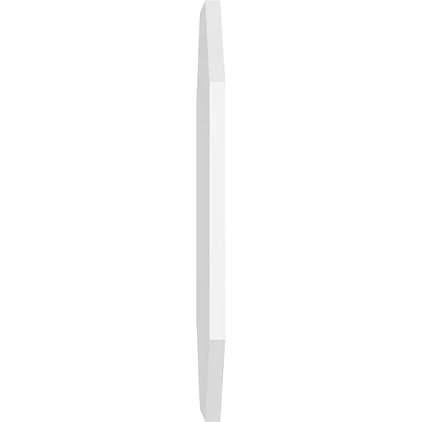 Ekena Millwork GVPOV20X3401SN 20x22W x 34x22H Vertical Elongated Octagon Surface Mount PVC Gable Vent: Non-Functional - w/ 3-1/2x