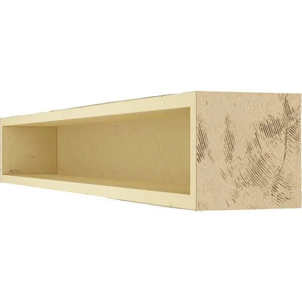 Ekena Millwork MANUHH04X08X72PP 4x22H x 8x22D x 72x22W Hand Hewn Faux Wood Fireplace Mantel, Natural Pine