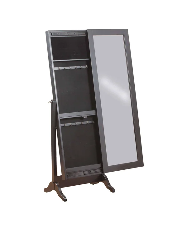 Powell Black Sliding Jewelry Armoire