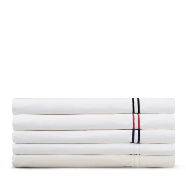 Sferra Grande Hotel Flat Sheet, Twin - White/Cornflower