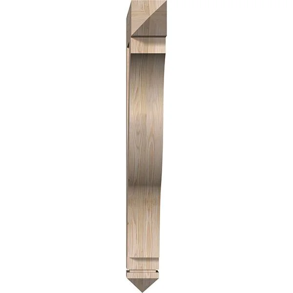 Ekena Millwork BKT06X36X48FST03SDF 5 1/2x22W x 36x22D x 48x22H Funston Arts & Crafts Smooth BRACKET, Douglas Fir