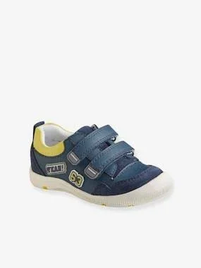 Touch-fastening Derby Shoes for Boys - Designed for Autonomy Dark Blue