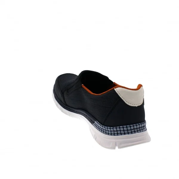 Rieker B4870-14 Mens Slip on Trainers Navy/White 42 EU