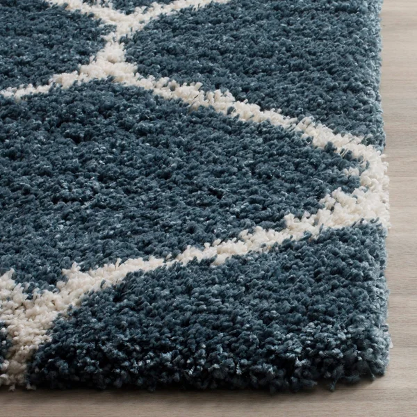 Safavieh Hudson Shag SGH280L Slate Blue/Ivory 3& x 5& Area Rug