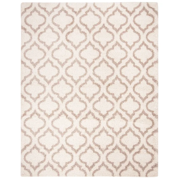 Safavieh Hudson Shag Pala Moroccan 2-Inch Thick Rug Grey/Ivory 10& x 14& 10& x 14& Indoor Living Room, Bedroom, Dining Room Rect
