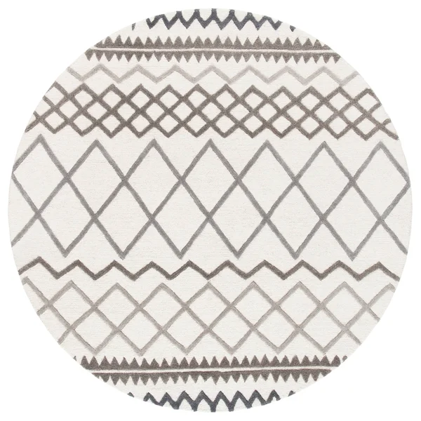 Safavieh Glamour Rug Collection GLM634A - Ivory, Grey - 9& x 12&