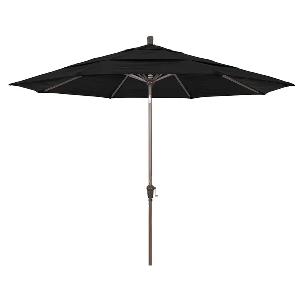 California Umbrella 11 ft. Aluminum Auto Tilt Patio Umbrella - Black