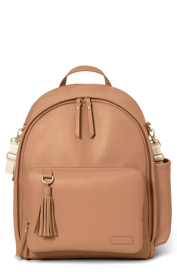 Skip Hop Greenwich Simply Chic Diaper Backpack - Caramel