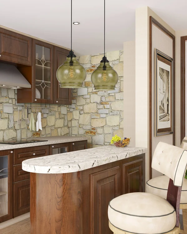 Cal Lighting FX-3671-1 Rovigo Rippled Glass Pendant