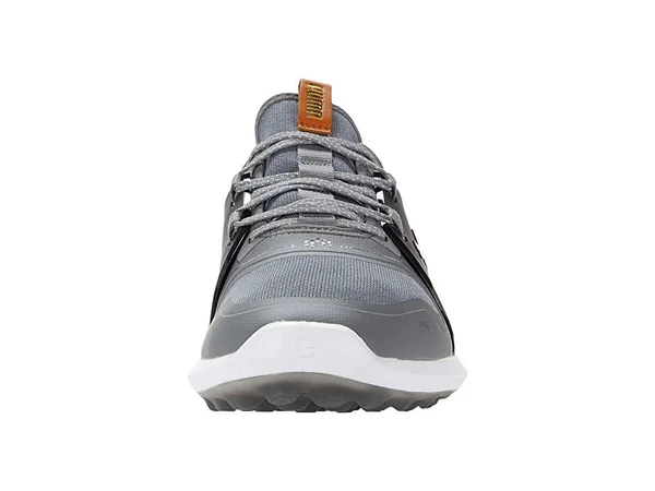 Puma Ignite Fasten8 Golf Shoes - Quiet Shade/Gold/Black 10.5 - Wide