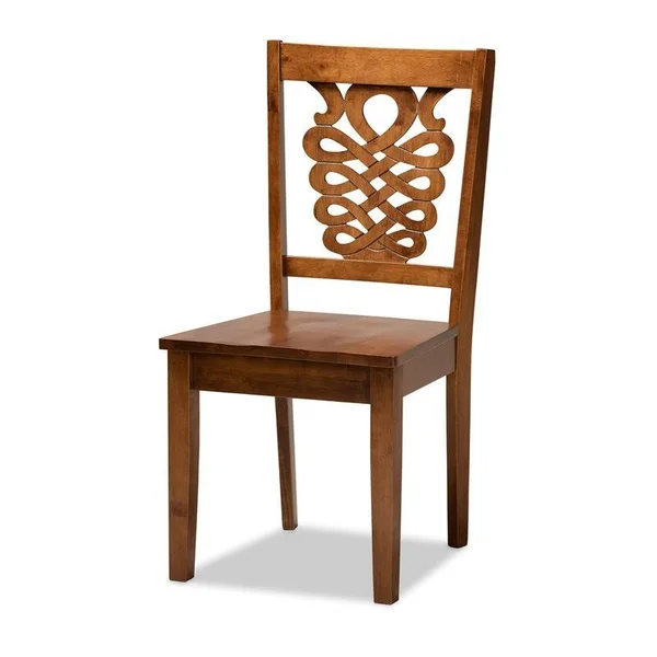 Bowery Hill Walnut Brown Finished Wood 5-Piece Dining Set
