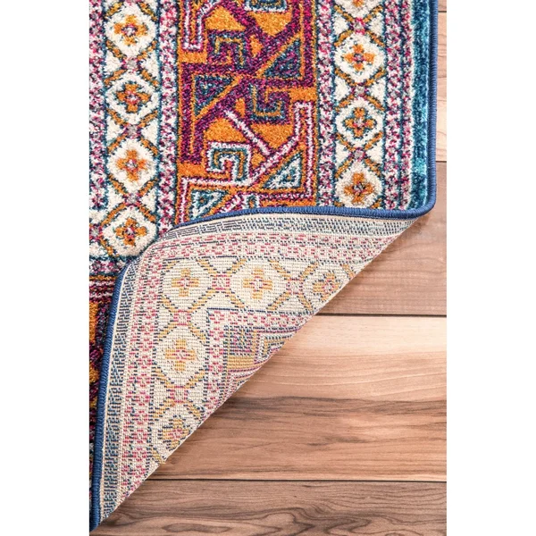 nuLOOM Marisela Tribal Area Rug, 9& 10x22 x 14&, Navy