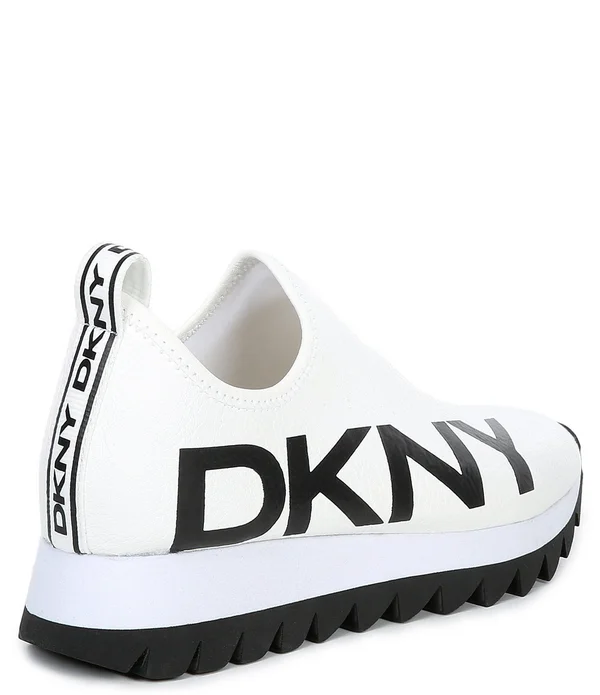 Dkny Azer Logo Slip-On Platform Wedge Sneakers - 7.5M