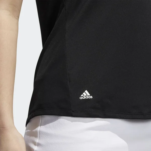 Adidas Women's Ultimate365 Spacedye Sleeveless Golf Polo - Large, Black