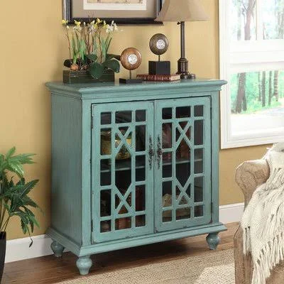 Edolie 2 Door Accent Cabinet Alcott Hill Color: Bayberry Blue