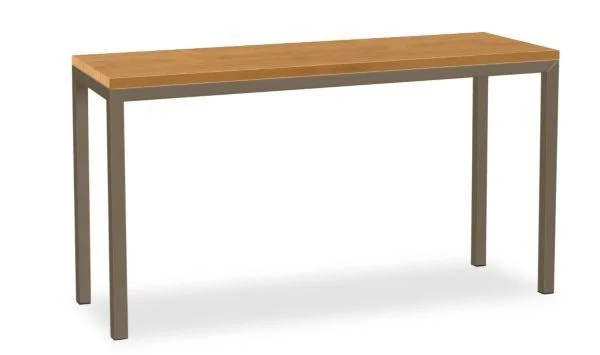 Room & Board - Modern Parsons Console Table w/ Leg 18d 54W 29h 1.5x22 in White, White Oak Top w/ Mineral Base