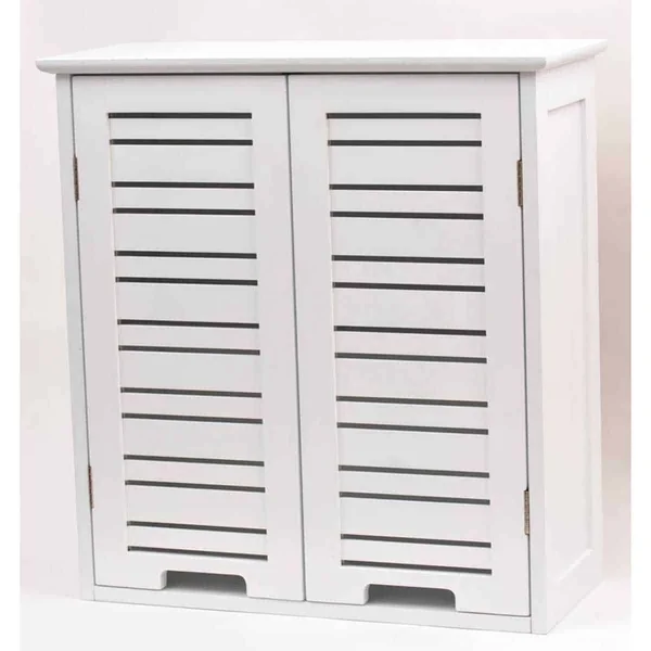 Evideco Bathroom Wall Mounted Storage Cabinet Wood Miami White