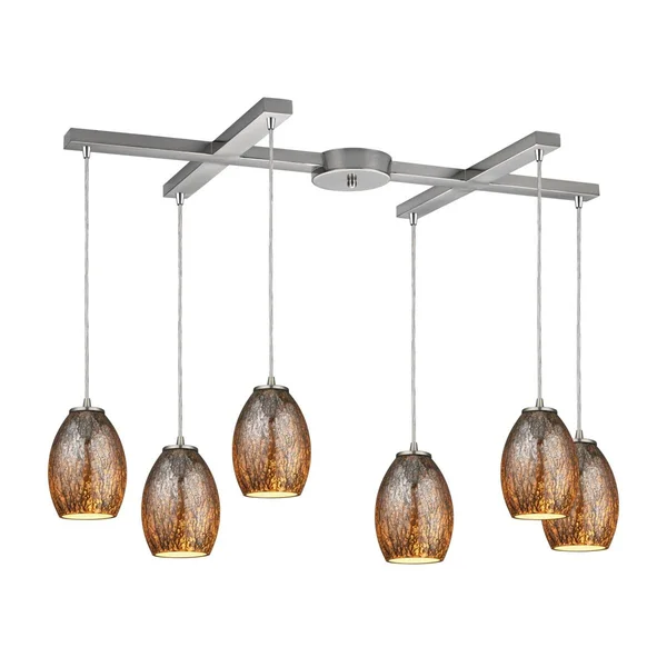 Elk Lighting 10256/1 Venture 1 Light Pendant in Satin Nickel
